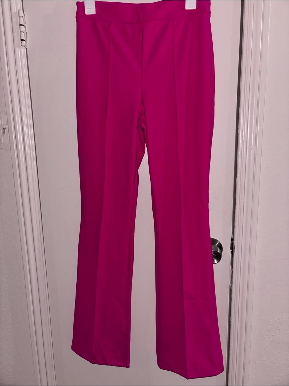 Christian Siriano Fuchsia High-Waist Wide-Leg Trousers - Picture 3 of 4